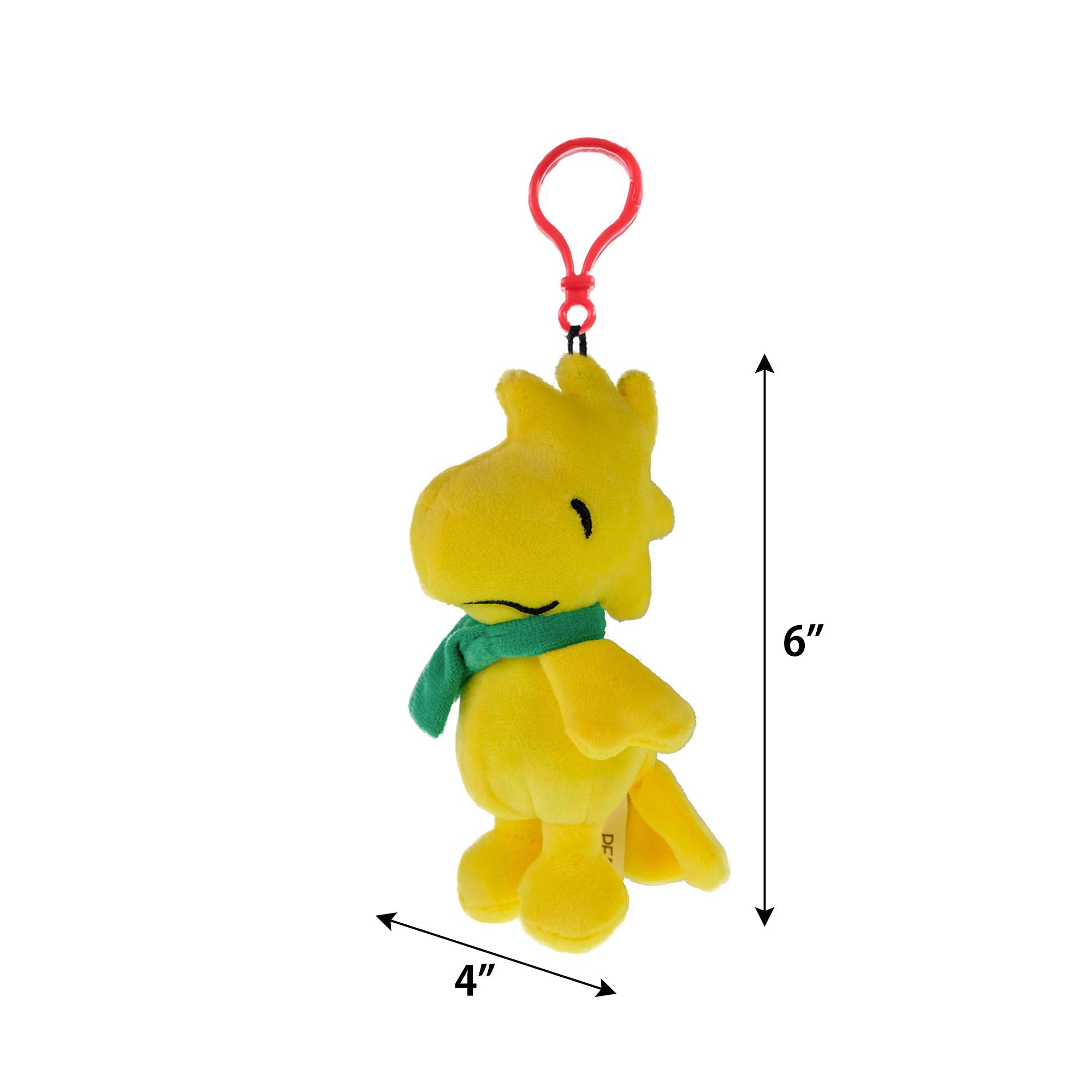 Peanuts Snoopy and Woodstock 2-pack of 6 inch Plush Clips