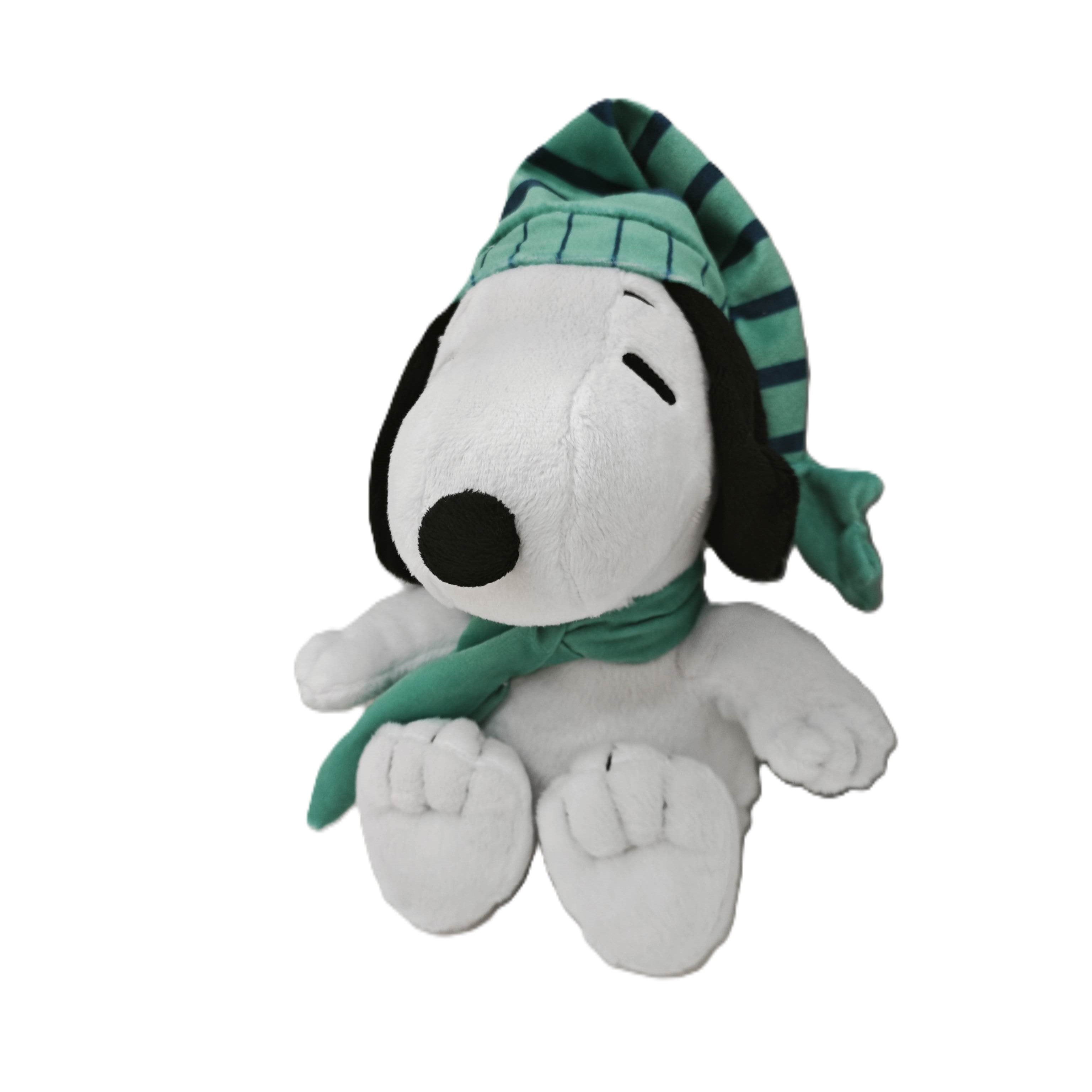 Snoopy from Peanuts in Winter green hat and scarf 8 inch Plush