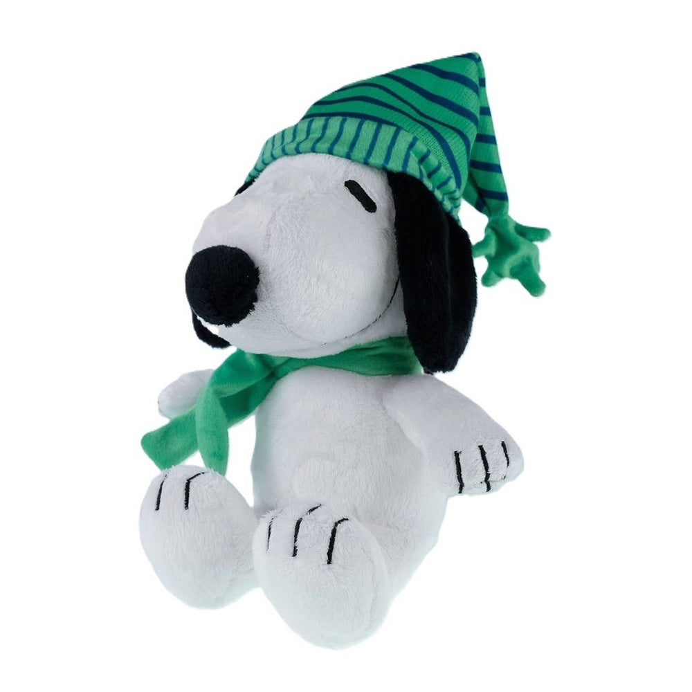 Snoopy from Peanuts in Winter green hat and scarf 8 inch Plush