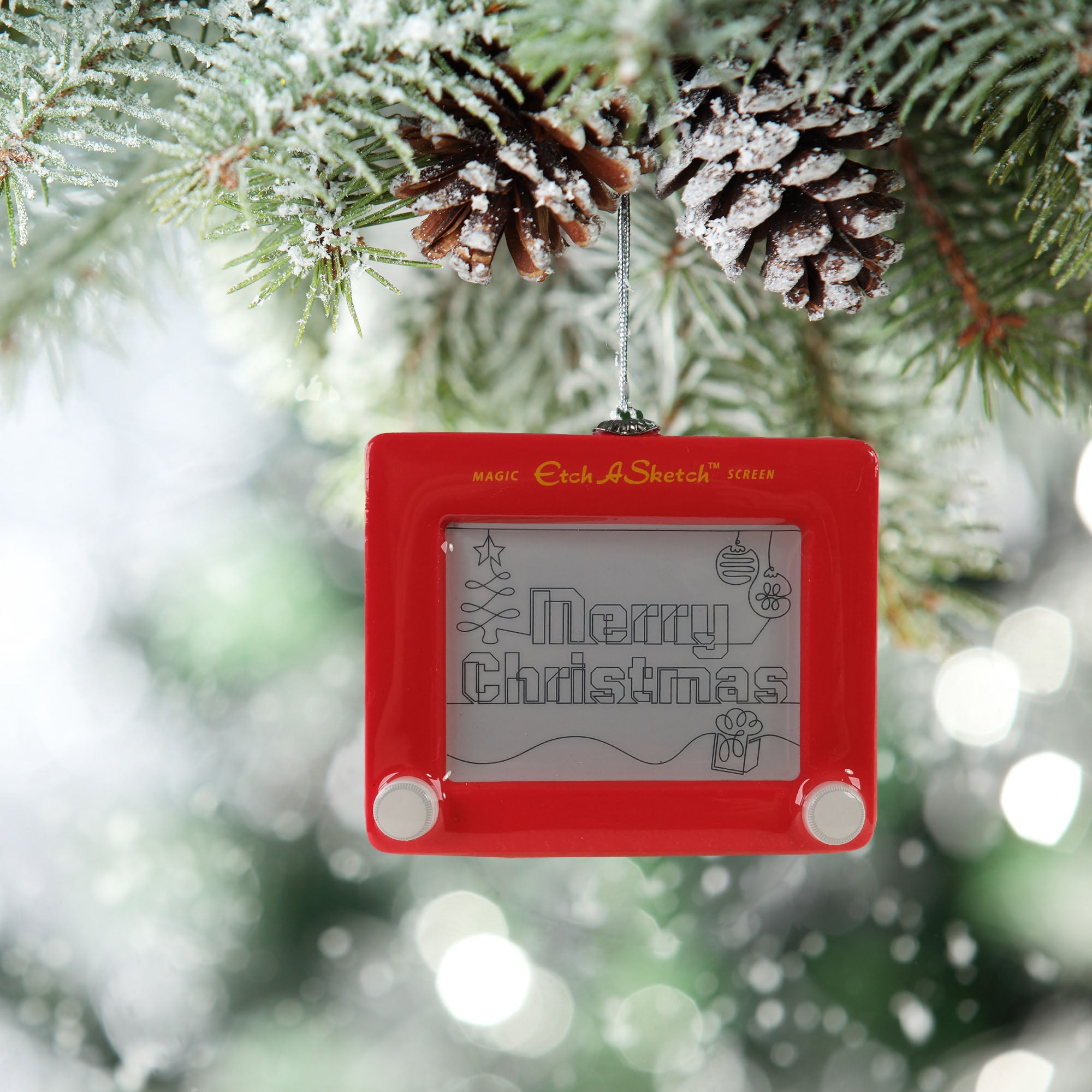 Etch a Sketch Christmas Tree Ornament