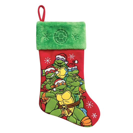 Teenage Mutant Ninja Turtles in Santa Hats Embroidered 20" Applique Christmas Stocking