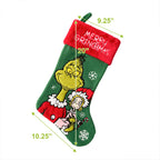 How the Grinch Stole Christmas Grinch and Cindy-Lou Who 20" Applique Christmas Stocking