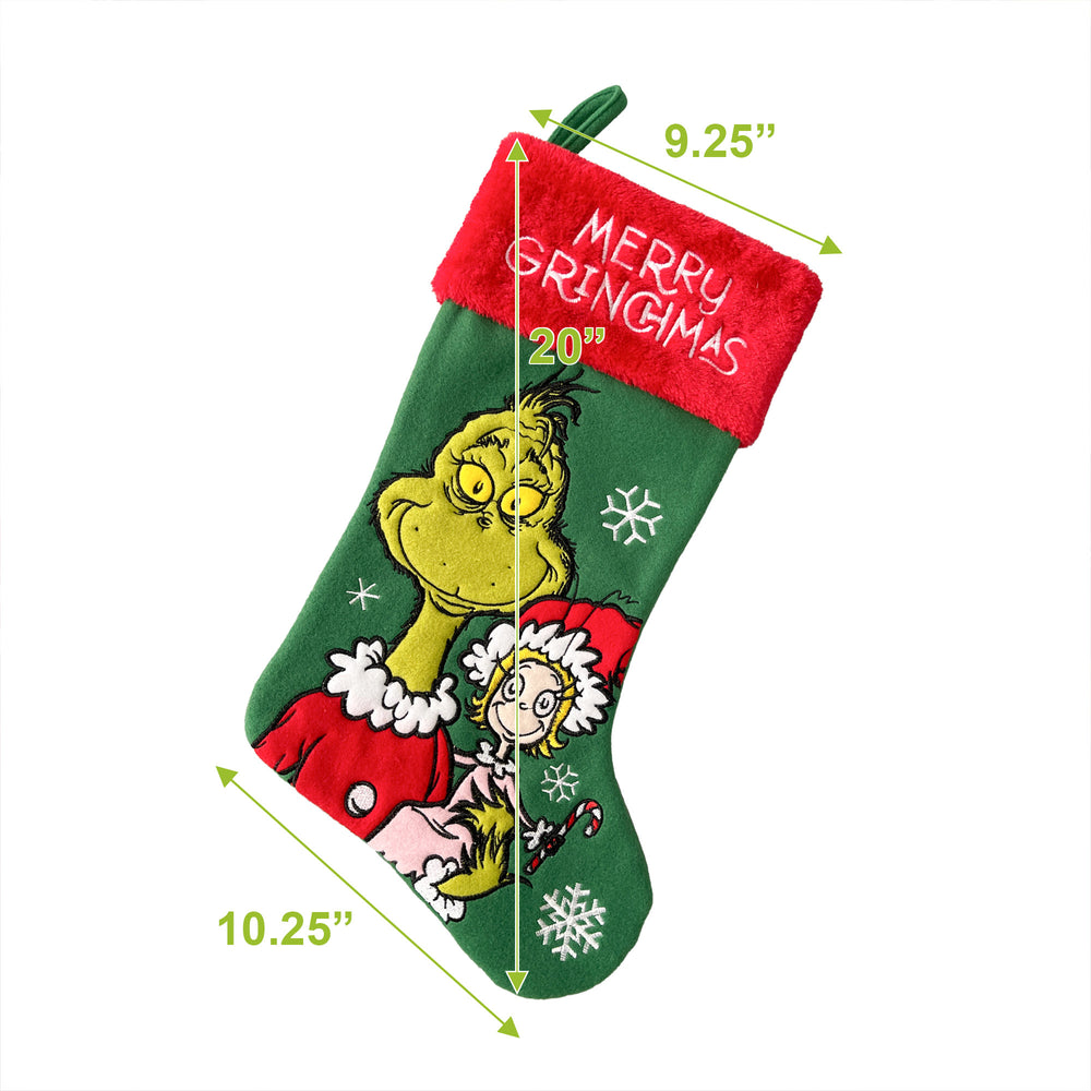 
                  
                    How the Grinch Stole Christmas Grinch and Cindy-Lou Who 20" Applique Christmas Stocking
                  
                