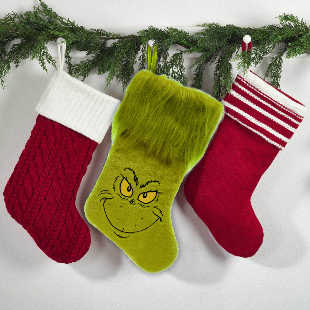 The Grinch FurryFace 20" Christmas Stocking