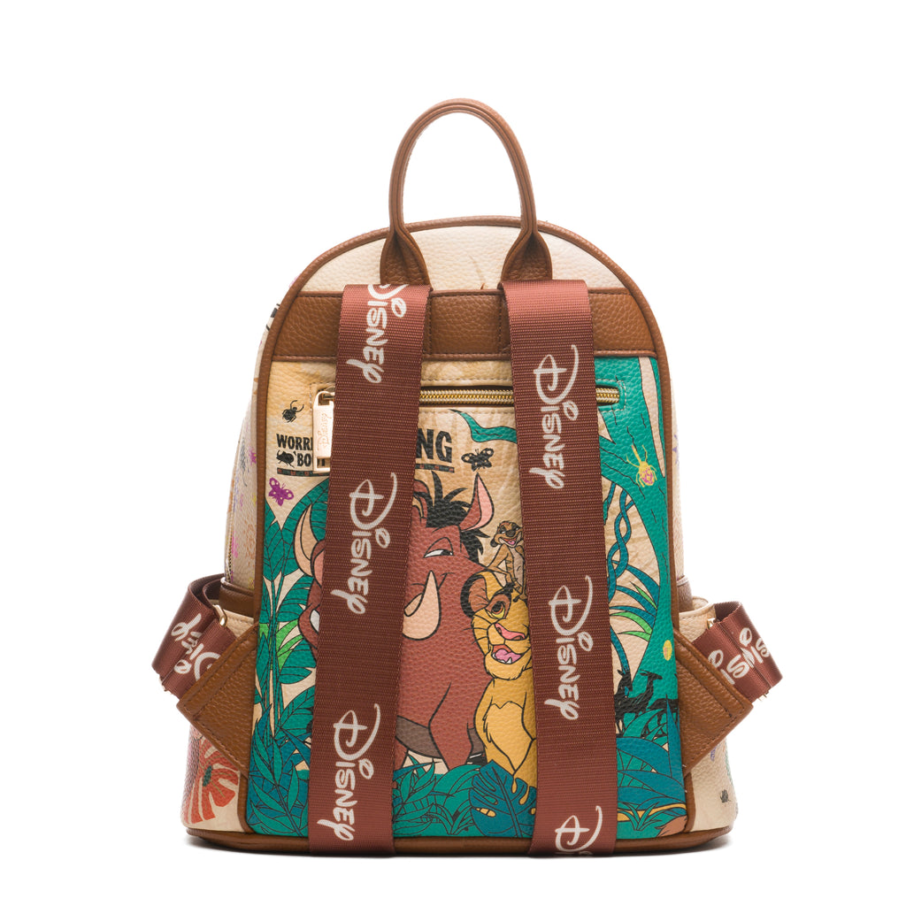 Lion King - Pumbaa and Timon WondaPop 11" Vegan Leather Fashion Mini Backpack