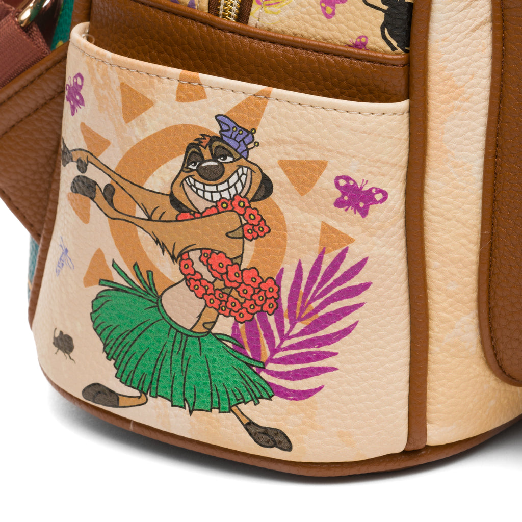 Lion King - Pumbaa and Timon WondaPop 11" Vegan Leather Fashion Mini Backpack