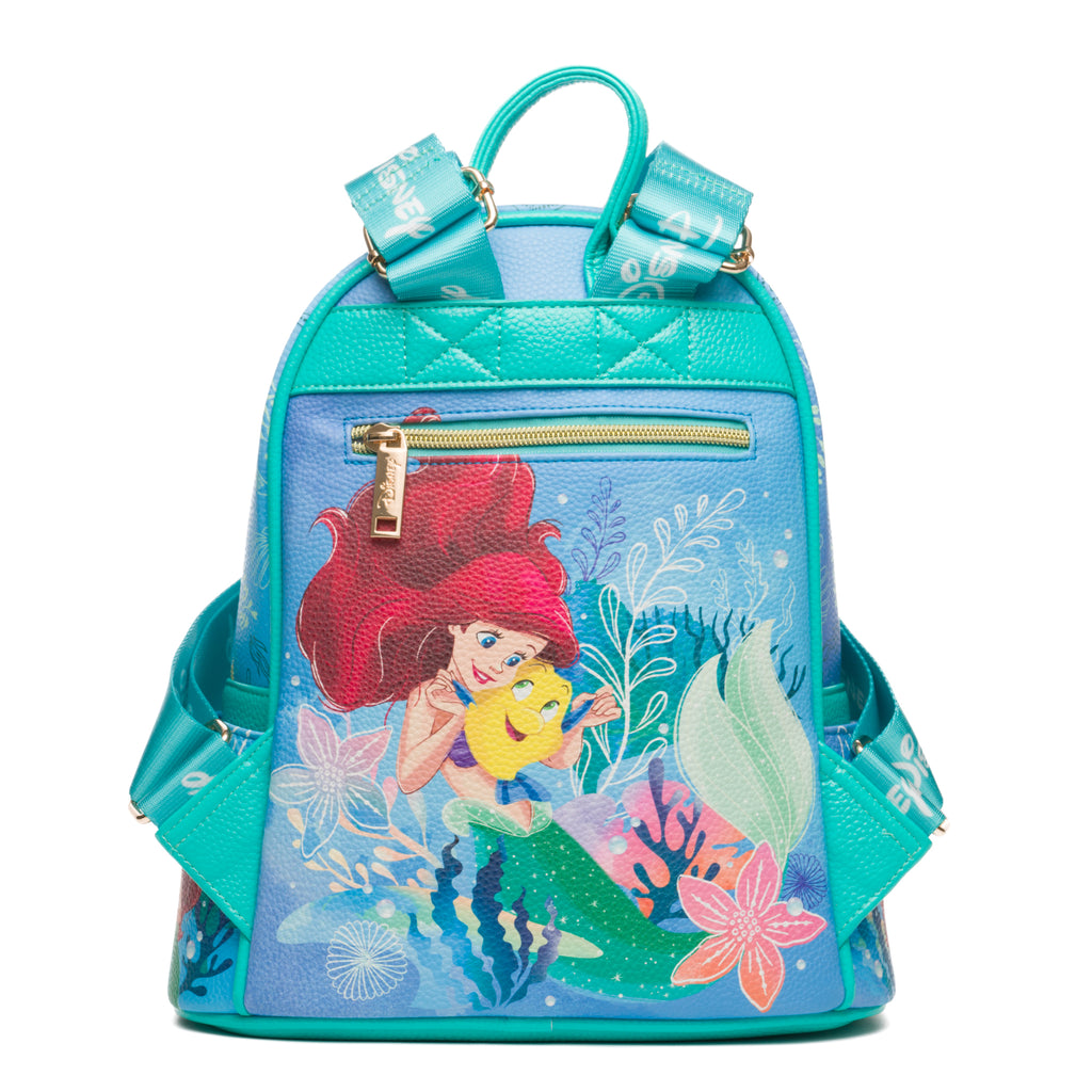 The Little Mermaid - Ariel WondaPop 11" Vegan Leather Fashion Mini Backpack