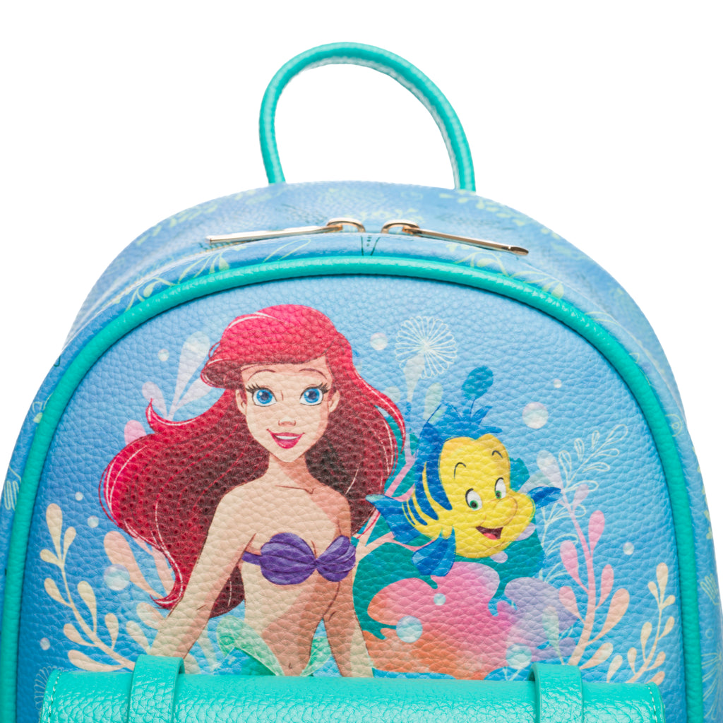The Little Mermaid - Ariel WondaPop 11" Vegan Leather Fashion Mini Backpack