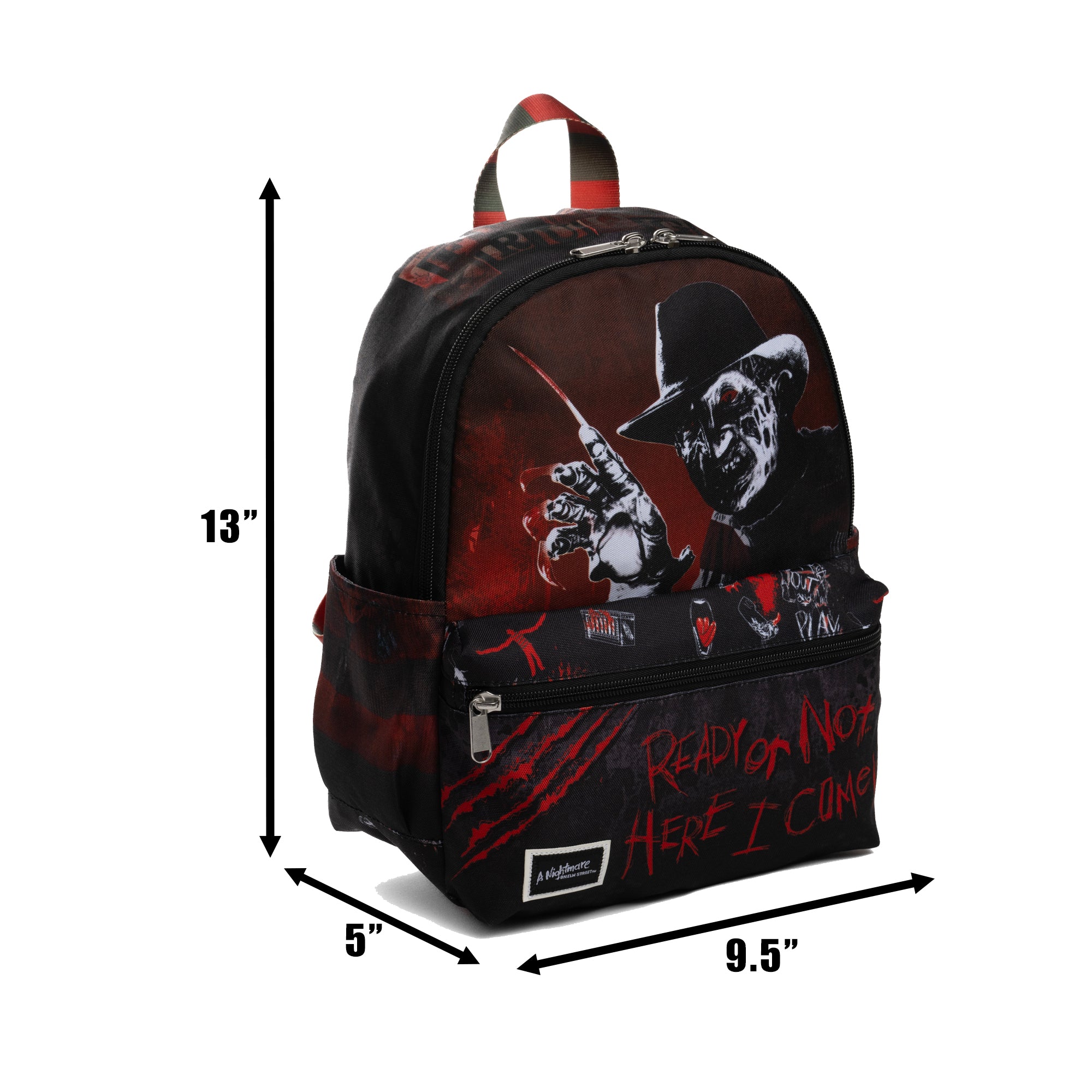 Freddy from A Nightmare on Elm Street 13-inch Nylon Mini Small Backpack