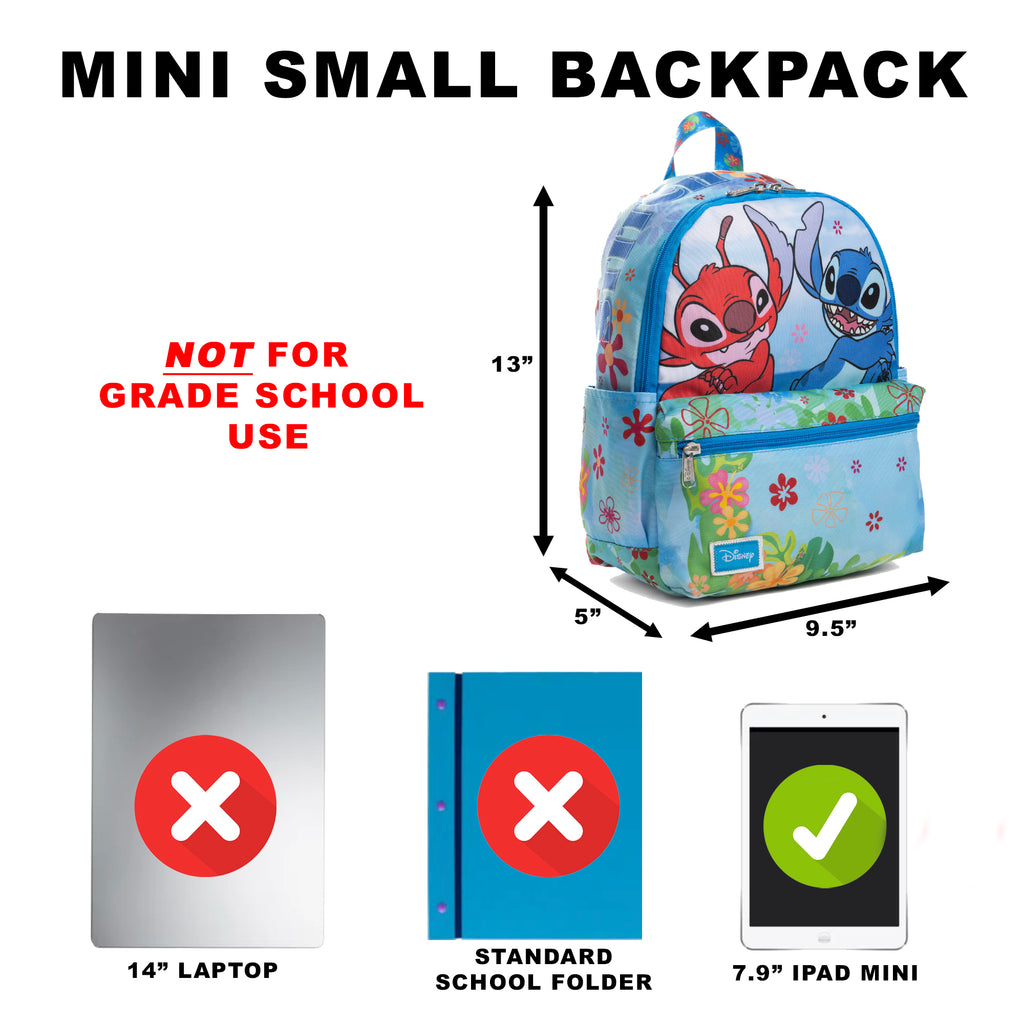 Disney Lilo and Stitch - Stitch and Leroy 13-inch Nylon Daypack