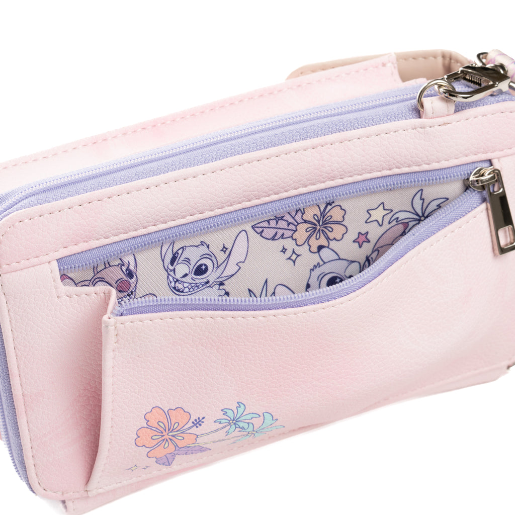 Disney Lilo and Stitch :Angel Crossbody Wallet Cell Phone Wristlet