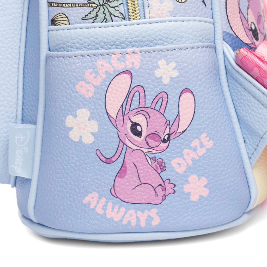 Disney's Lilo and Stitch -- Angel, Stitch and Scrump WondaPop 11" Vegan Leather Fashion Mini Backpack