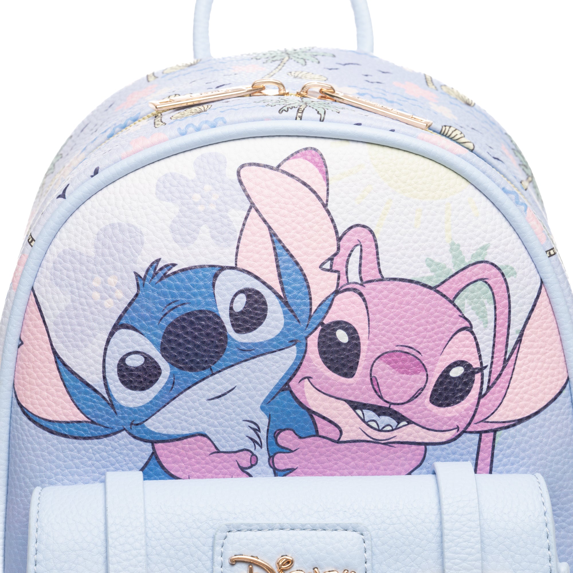 Disney's Lilo and Stitch -- Angel, Stitch and Scrump WondaPop 11" Vegan Leather Fashion Mini Backpack
