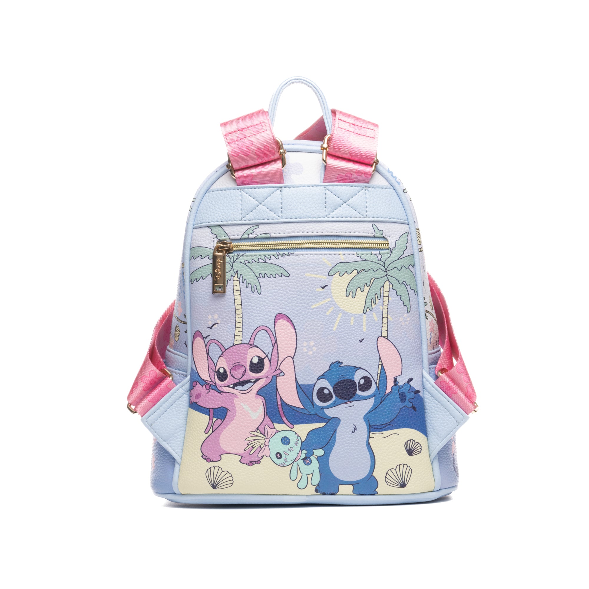Disney's Lilo and Stitch -- Angel, Stitch and Scrump WondaPop 11" Vegan Leather Fashion Mini Backpack