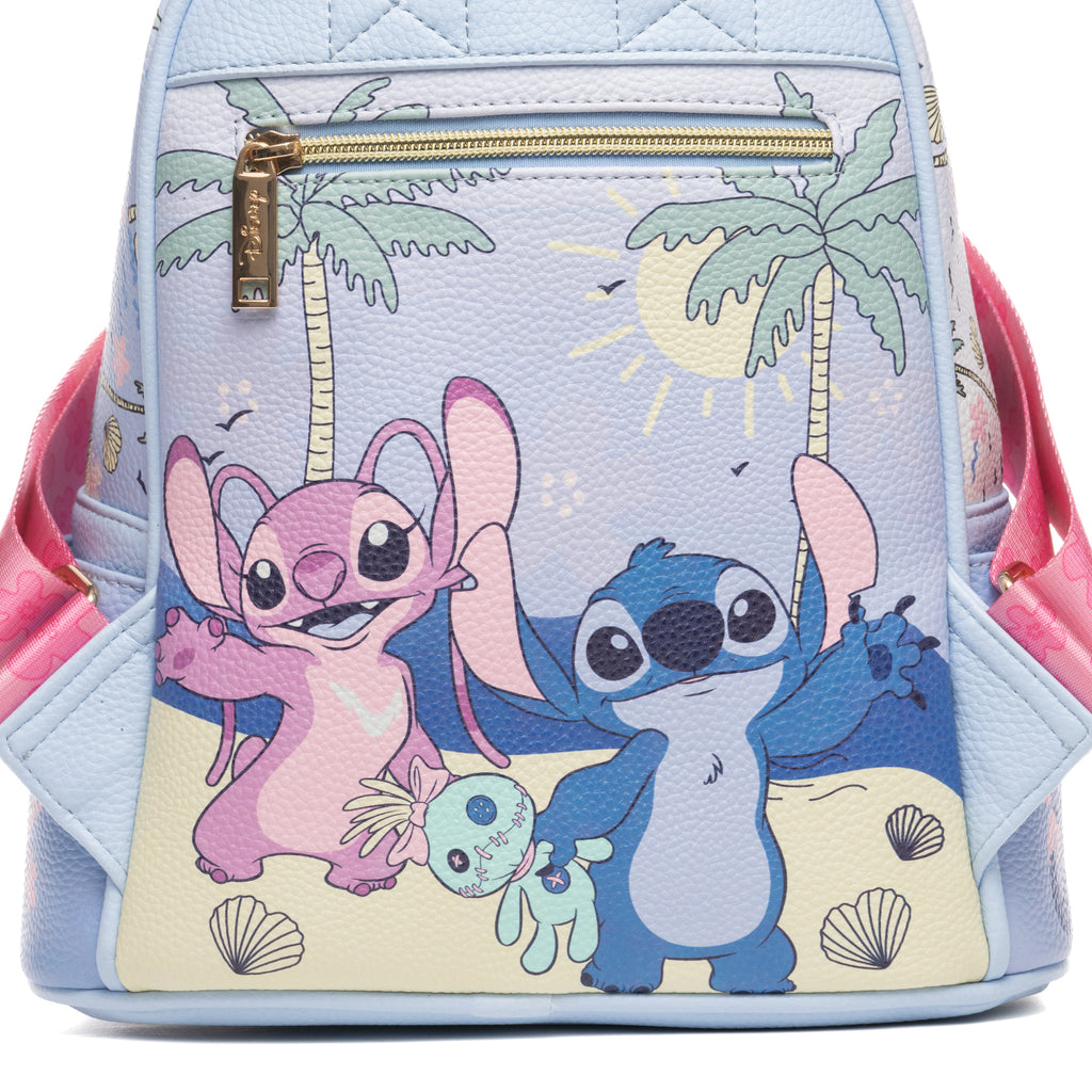 Disney's Lilo and Stitch -- Angel, Stitch and Scrump WondaPop 11" Vegan Leather Fashion Mini Backpack