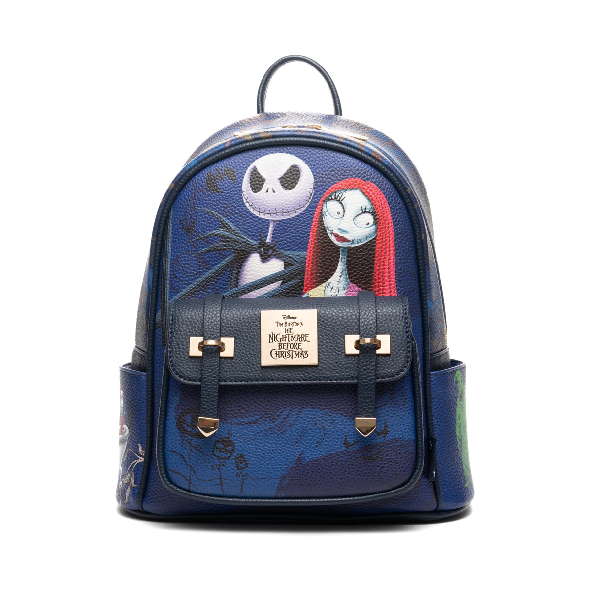 jack and sally mini backpack Wondapop Disney Nightmare Before Christmas - 12 Vegan Leather Sally in her traditional patchwork dress accompanied by a patchwork pillbox hat w real mesh Loungefly The Nightmare Before Christmas