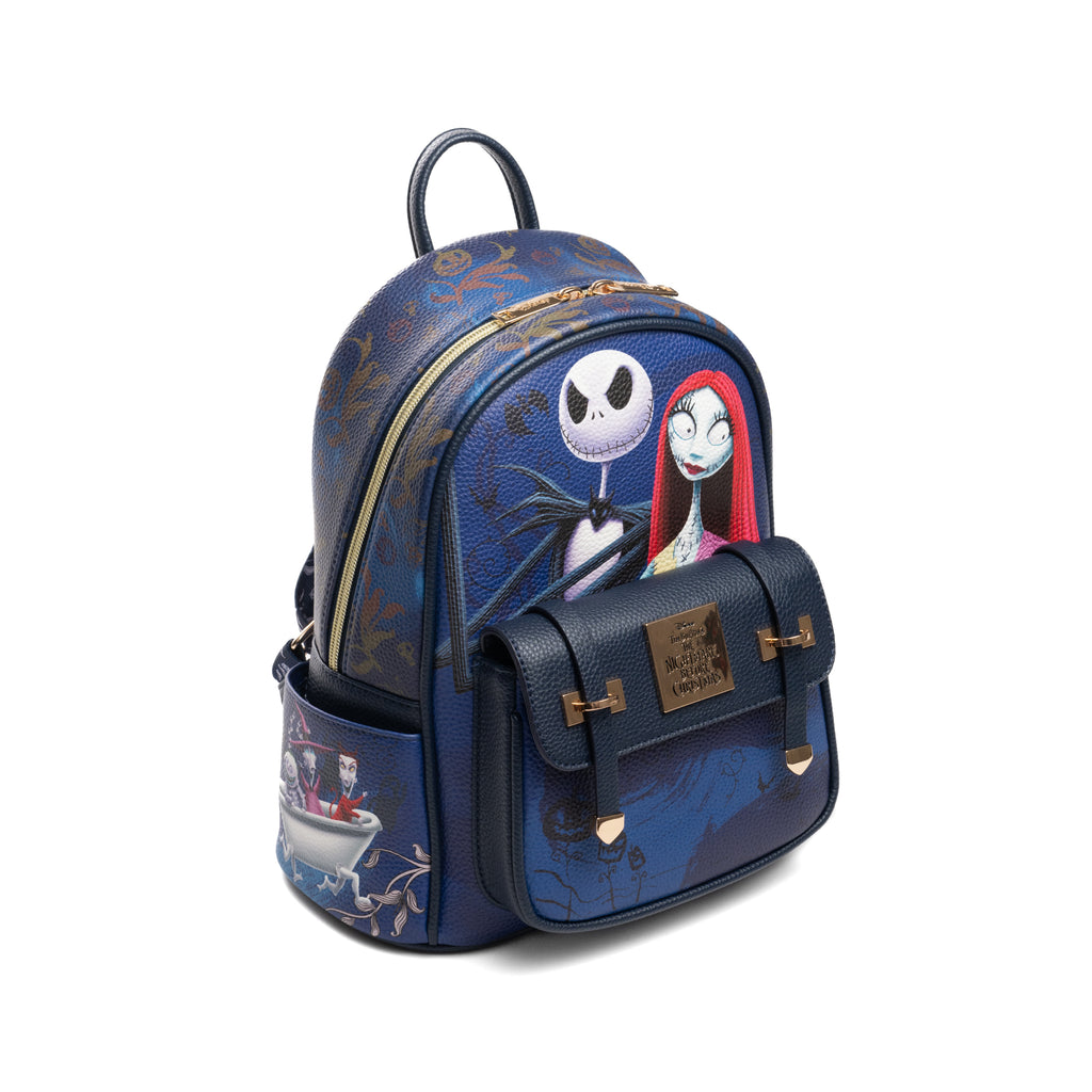 The Nightmare Before Christmas Jack & Friends WondaPop 11" Vegan Leather Fashion Mini Backpack
