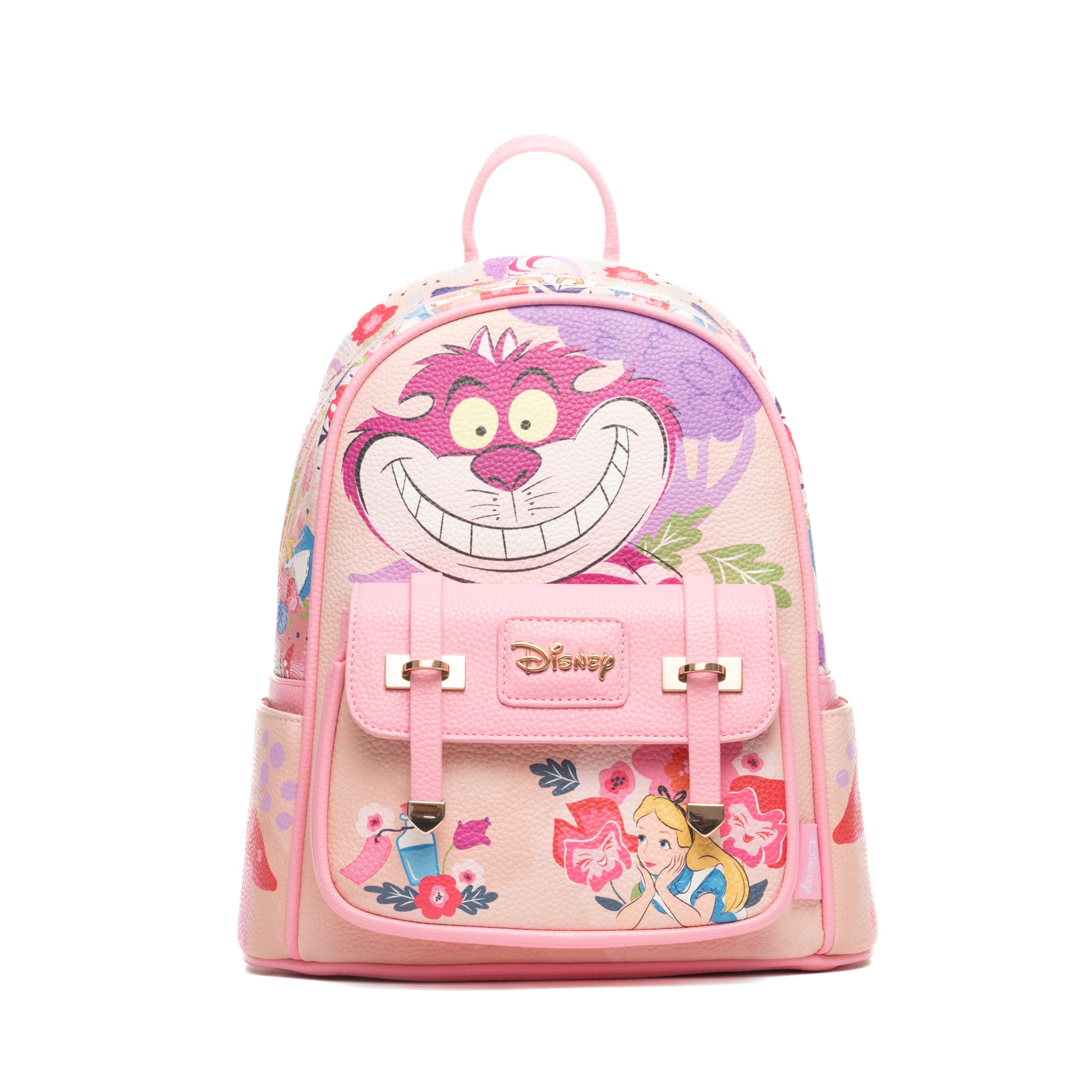 Disney Alice in Wonderland -- Cheshire Cat Smile 11-inch Vegan Leather Mini Backpack