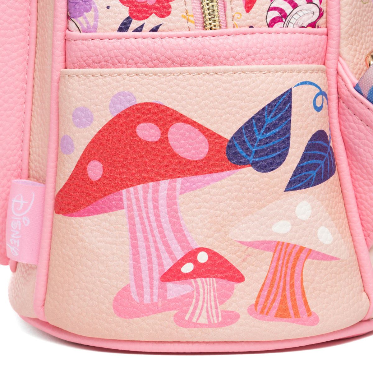 Disney Alice in Wonderland -- Cheshire Cat Smile 11-inch Vegan Leather Mini Backpack