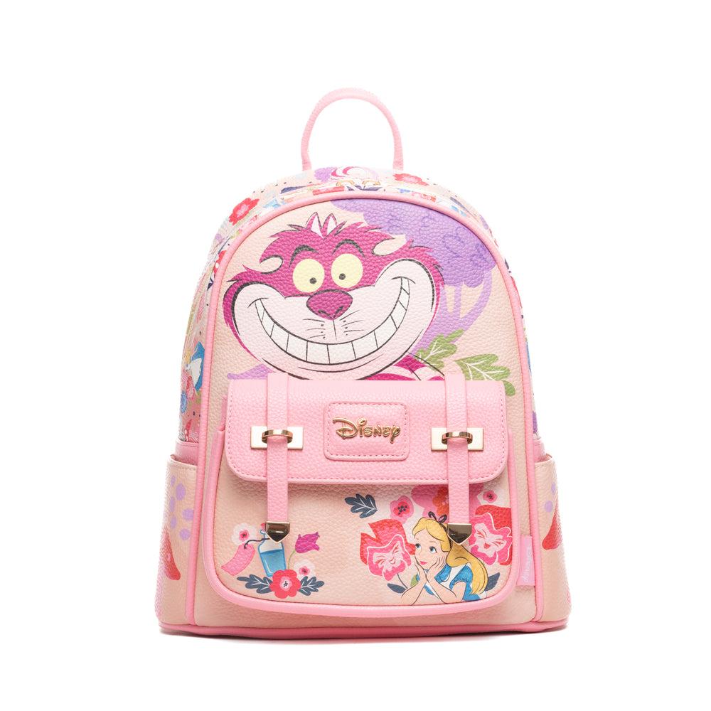 cheshire cat loungefly mini backpack DLR/WDW - Alice in Wonderland in pink and silver Loungefly Cheshire Cat Backpack EXCLUSIVE