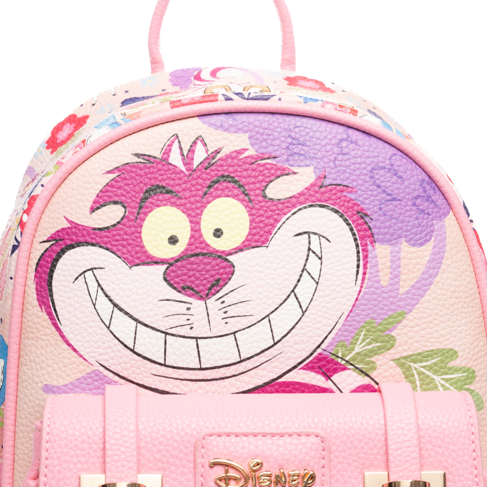 Disney Alice in Wonderland -- Cheshire Cat Smile 11-inch Vegan Leather Mini Backpack