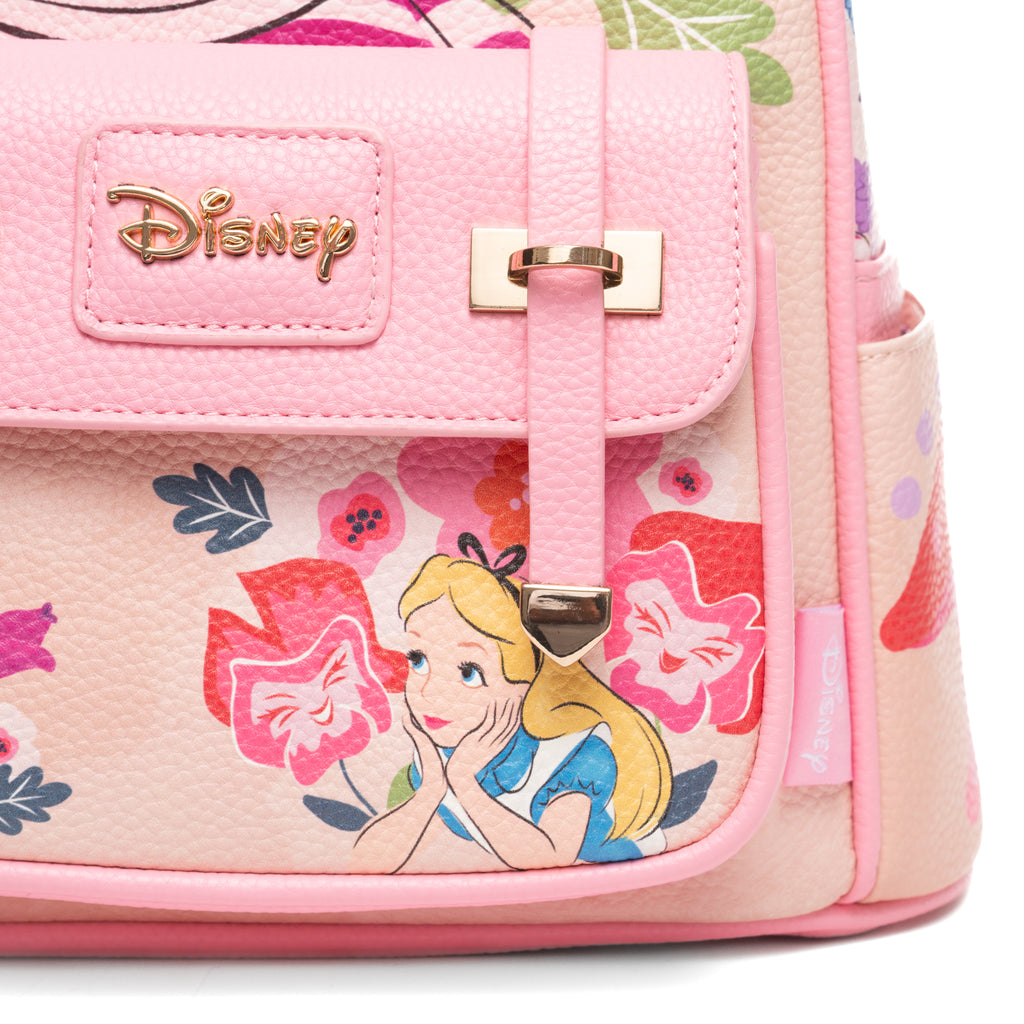 Disney Alice in Wonderland -- Cheshire Cat Smile 11-inch Vegan Leather Mini Backpack