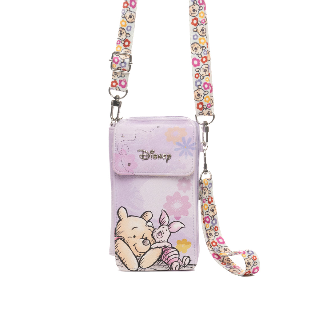 Disney Winnie the Pooh and Friends Crossbody Wallet Cell Phone Wristlet