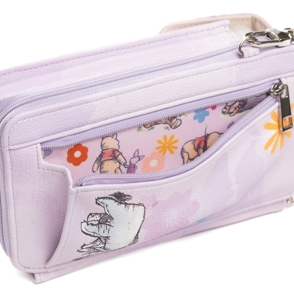 Disney Winnie the Pooh and Friends Crossbody Wallet Cell Phone Wristlet