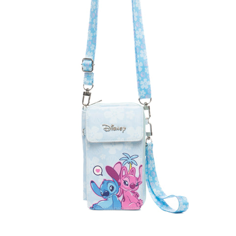 Disney Lilo and Stitch :Stitch and Angel Crossbody Wallet Cell Phone Wristlet
