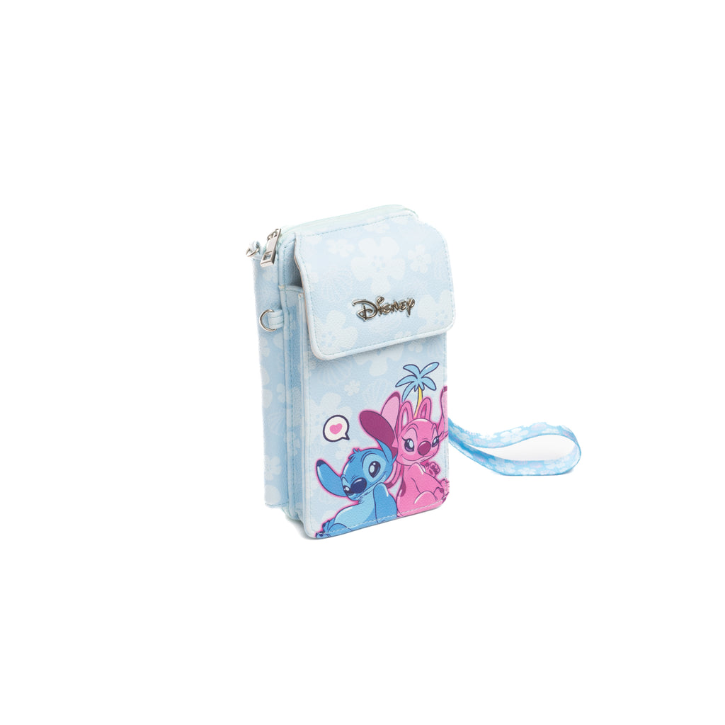 Disney Lilo and Stitch :Stitch and Angel Crossbody Wallet Cell Phone Wristlet