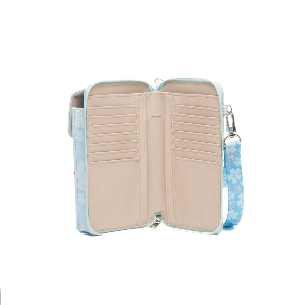 Disney Lilo and Stitch :Stitch and Angel Crossbody Wallet Cell Phone Wristlet