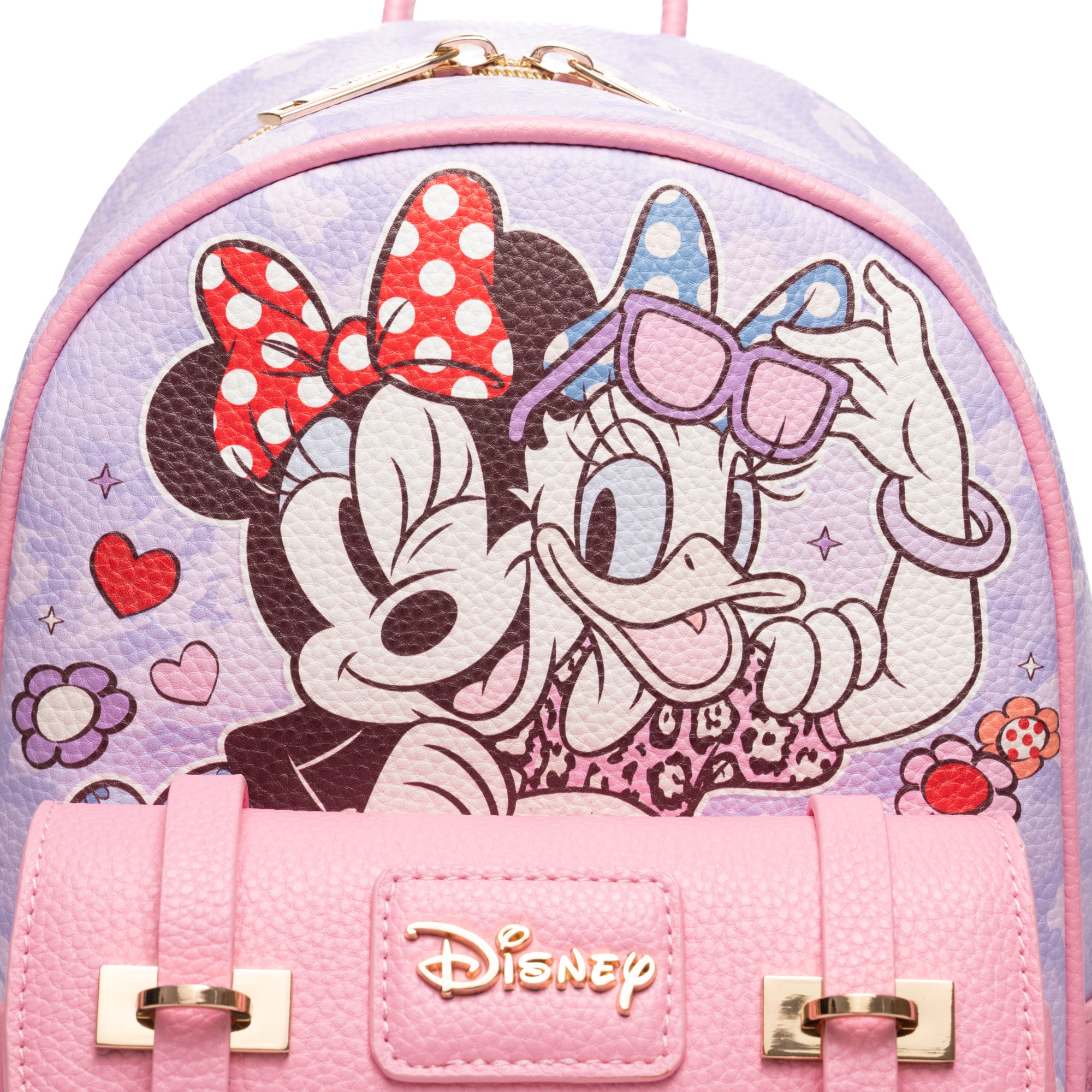 Minnie Mouse and Daisy Duck 11-inch Vegan Leather Mini Backpack