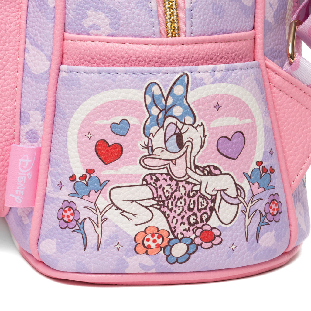 Minnie Mouse and Daisy Duck 11-inch Vegan Leather Mini Backpack
