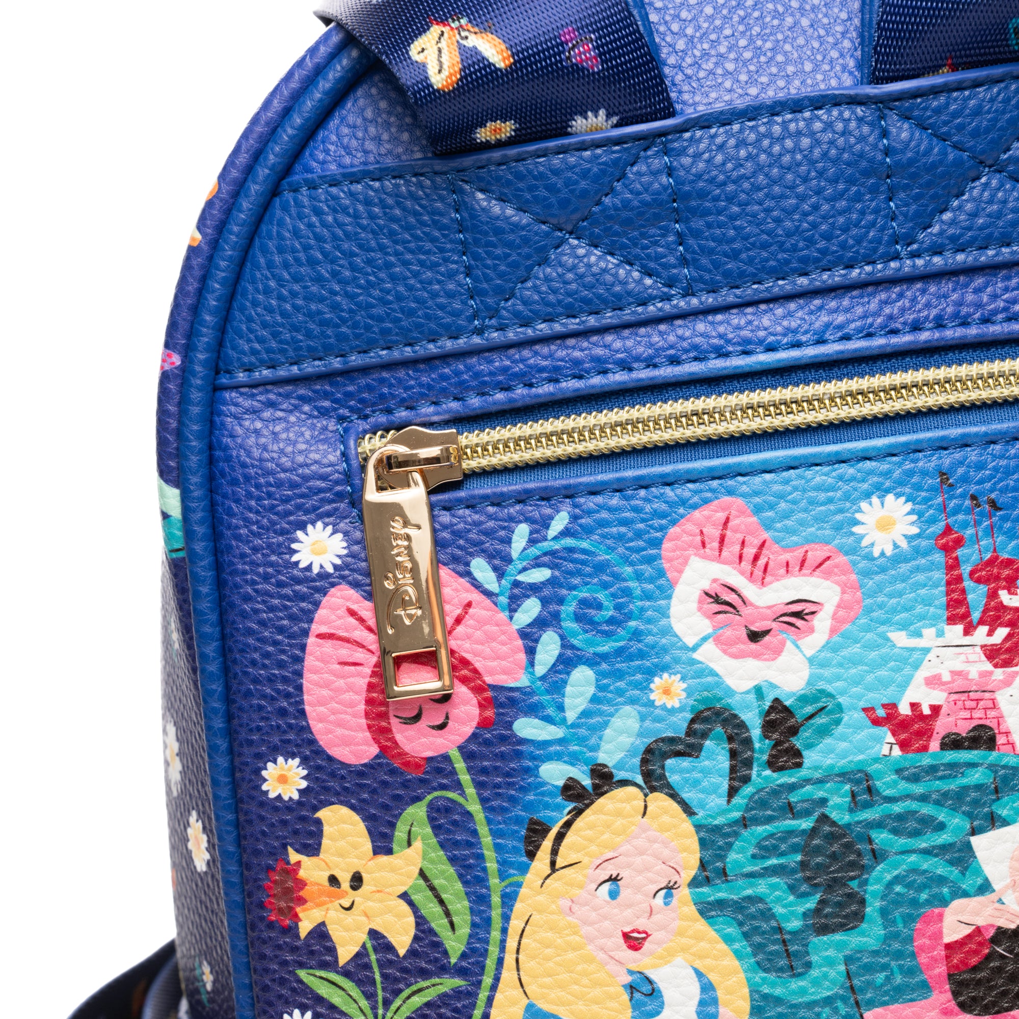 Alice in Wonderland Tea Party WondaPop 11" Vegan Leather Fashion Mini Backpack