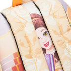 Close-up of WondaPop Disney Belle - Beauty and the Beast 16" School Backpack's straps featuring motifs from Disney's Beauty and the Beast.