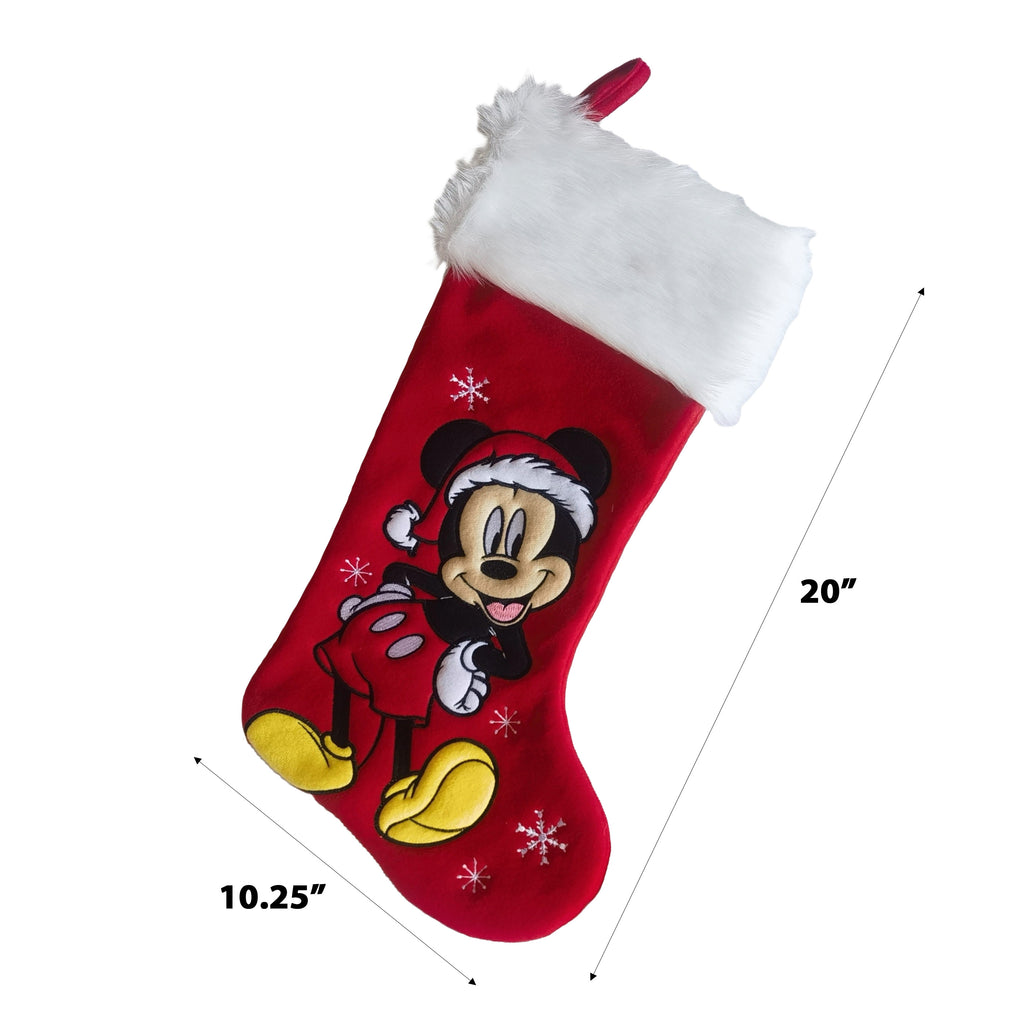 Mickey Mouse Appliqué Christmas Stocking