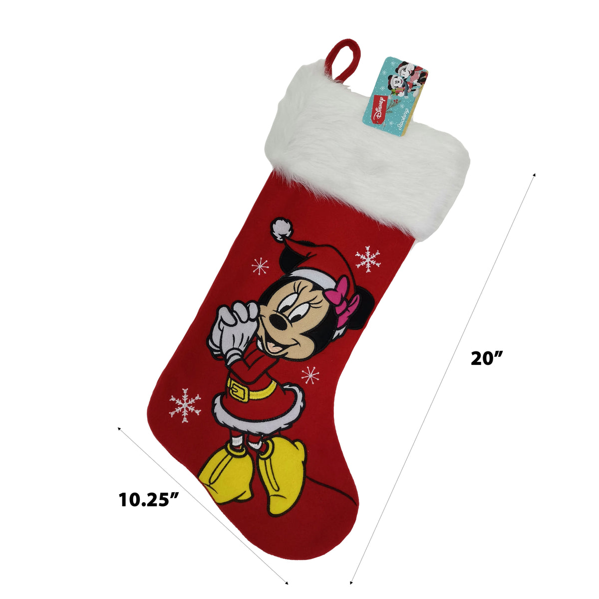 Minnie Mouse Appliqué Christmas Stocking