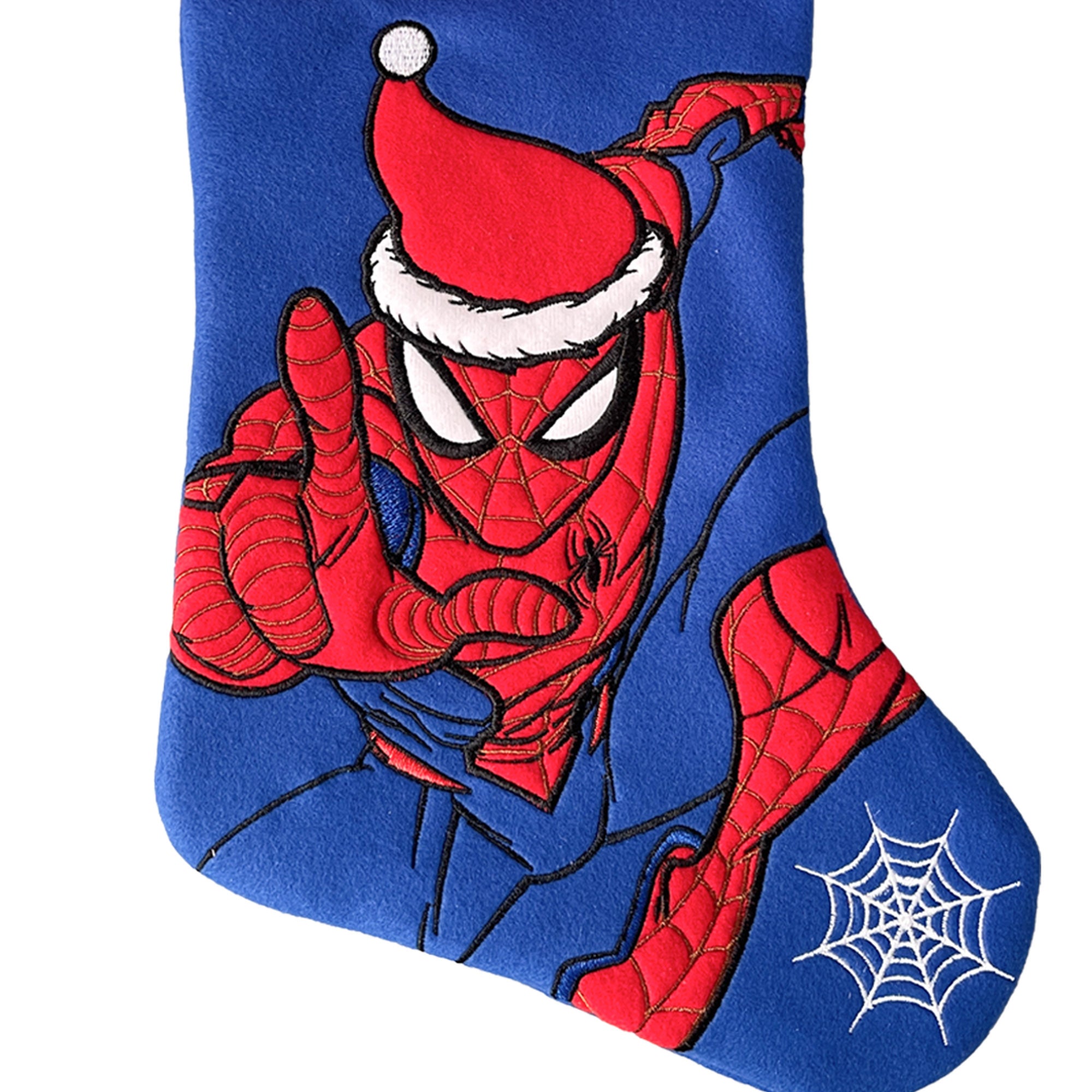 Spider-man in Santa Hat Embroidered Christmas Stocking