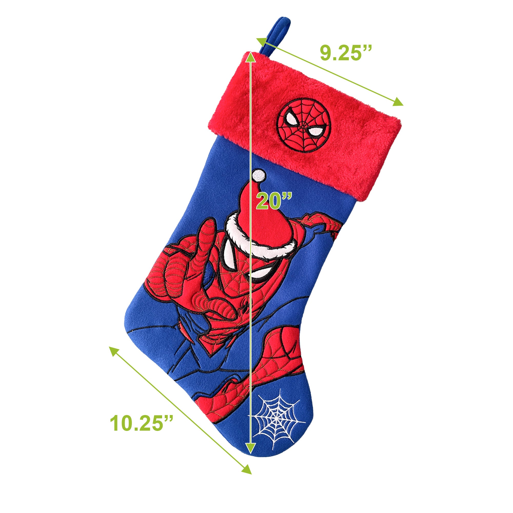 Spider-man in Santa Hat Embroidered Christmas Stocking