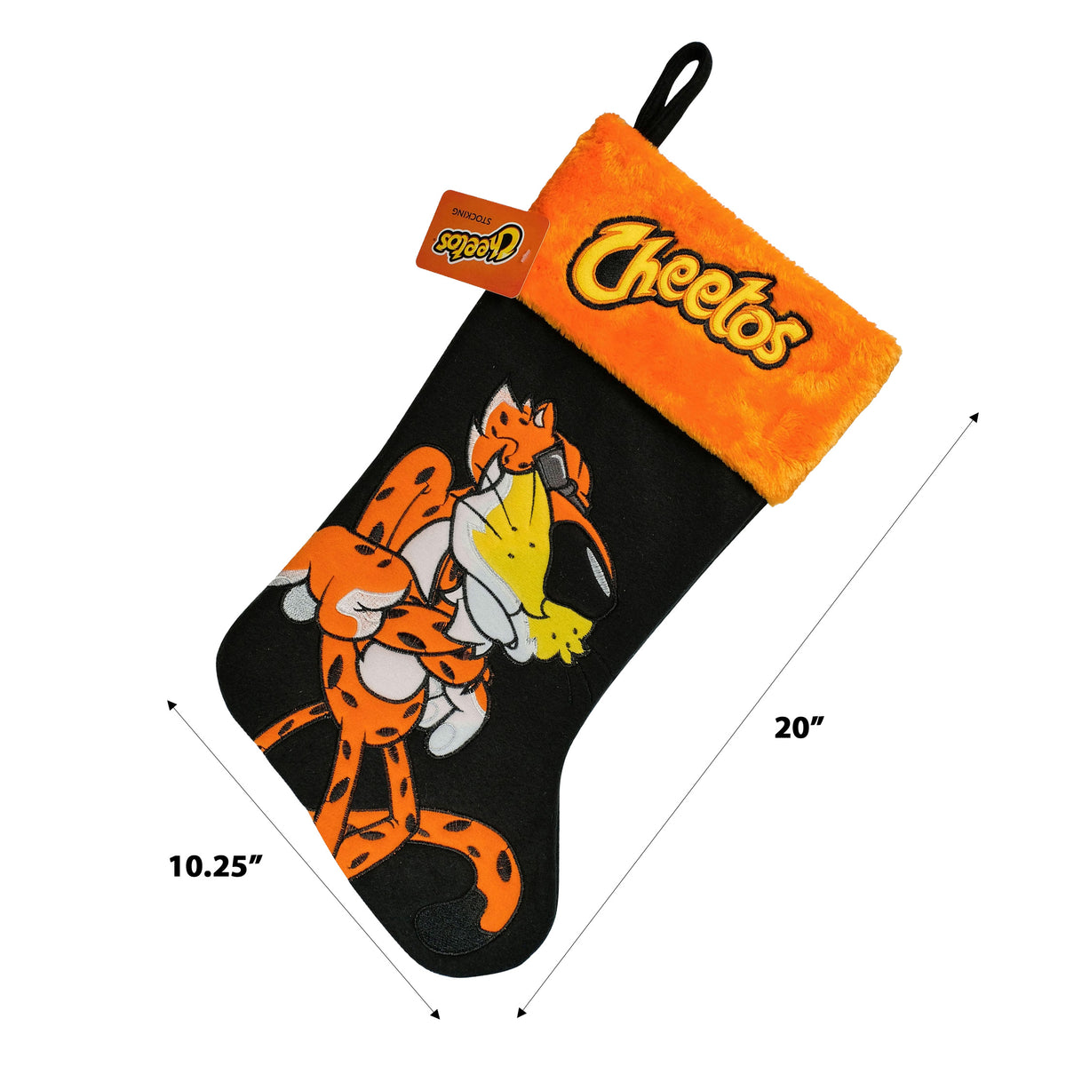 Cheetos Chester Cheetah Embroidered 20" Appliqué Christmas Stocking