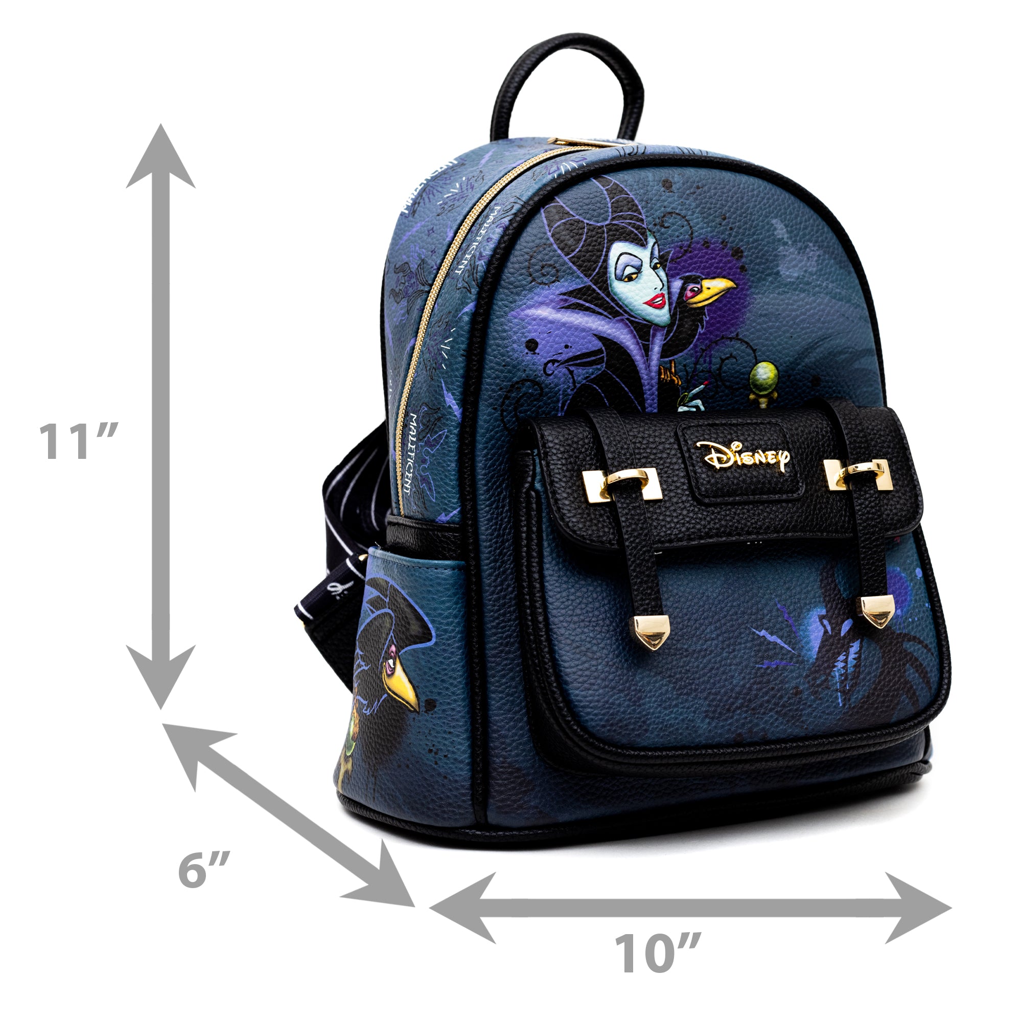 Malificent mini cheapest backpack with wallet