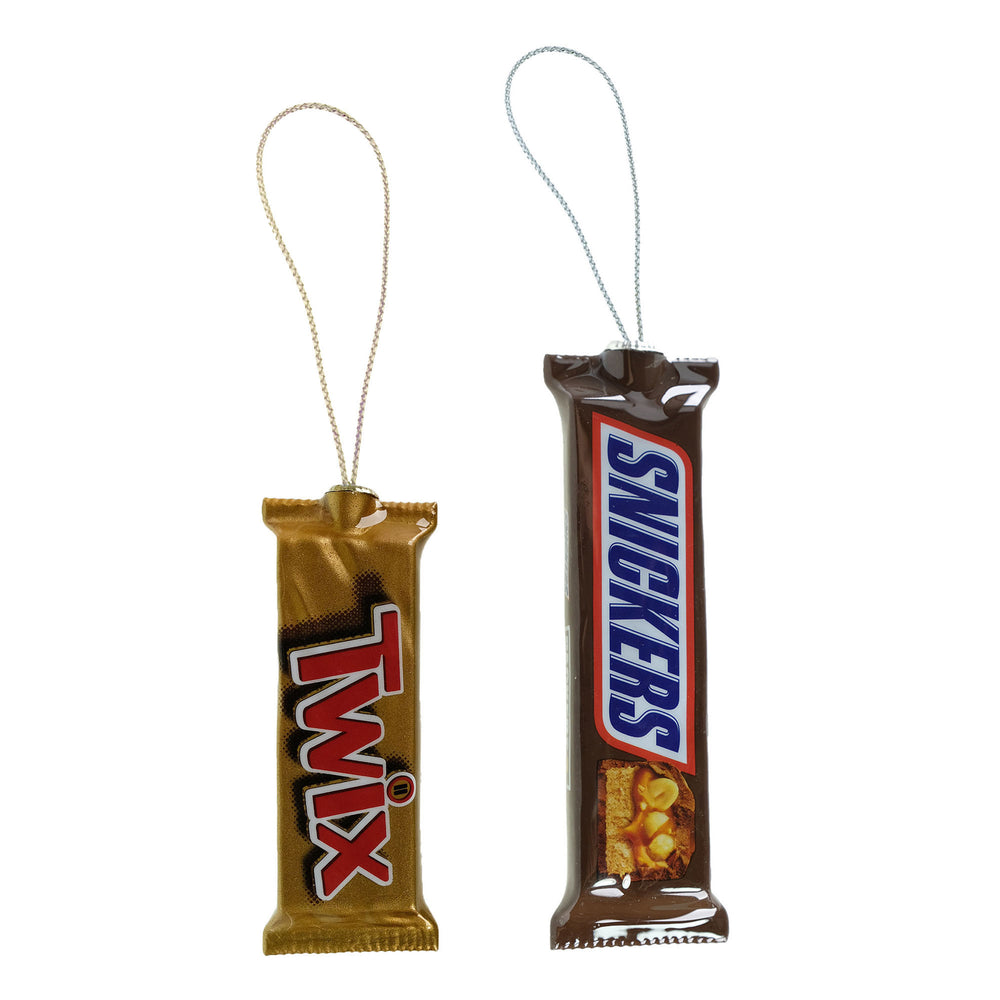 Snickers and Twix Ornaments 2 pack