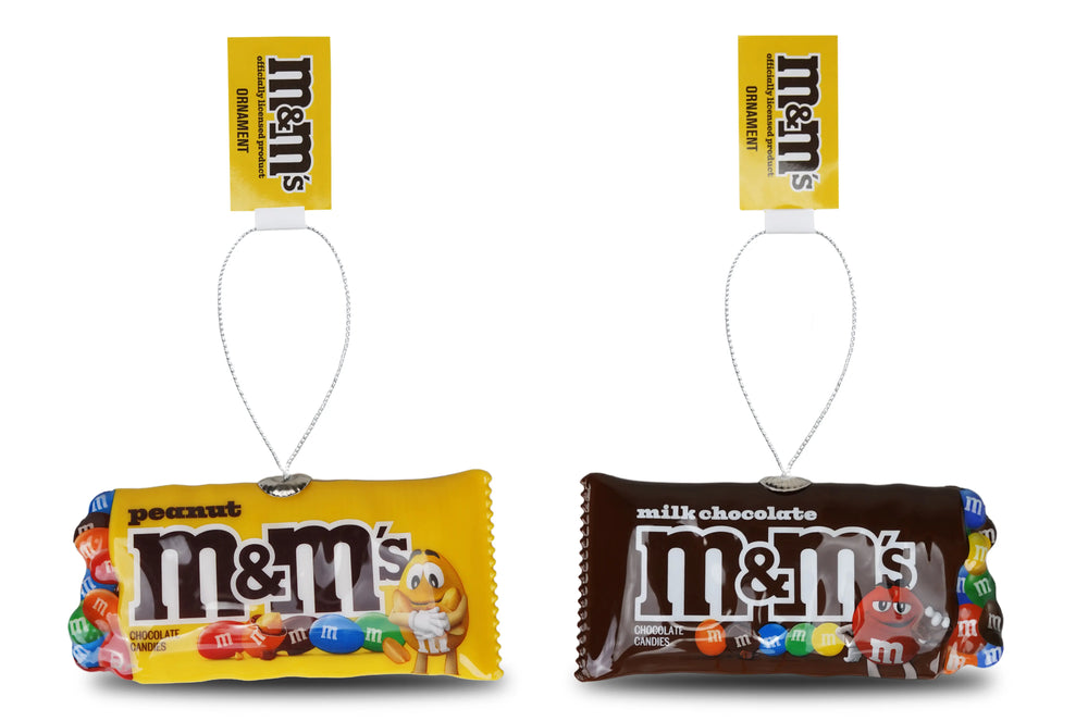 M&Ms 2-pack Plain and Peanut Christmas Tree Ornament