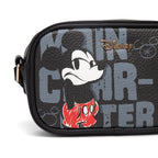 WondaPop Mickey and Minnie Mouse Double Zipper Crossbody/Shoulder Bag