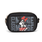 WondaPop Mickey and Minnie Mouse Double Zipper Crossbody/Shoulder Bag