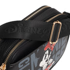 WondaPop Mickey and Minnie Mouse Double Zipper Crossbody/Shoulder Bag