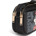 WondaPop Mickey and Minnie Mouse Double Zipper Crossbody/Shoulder Bag