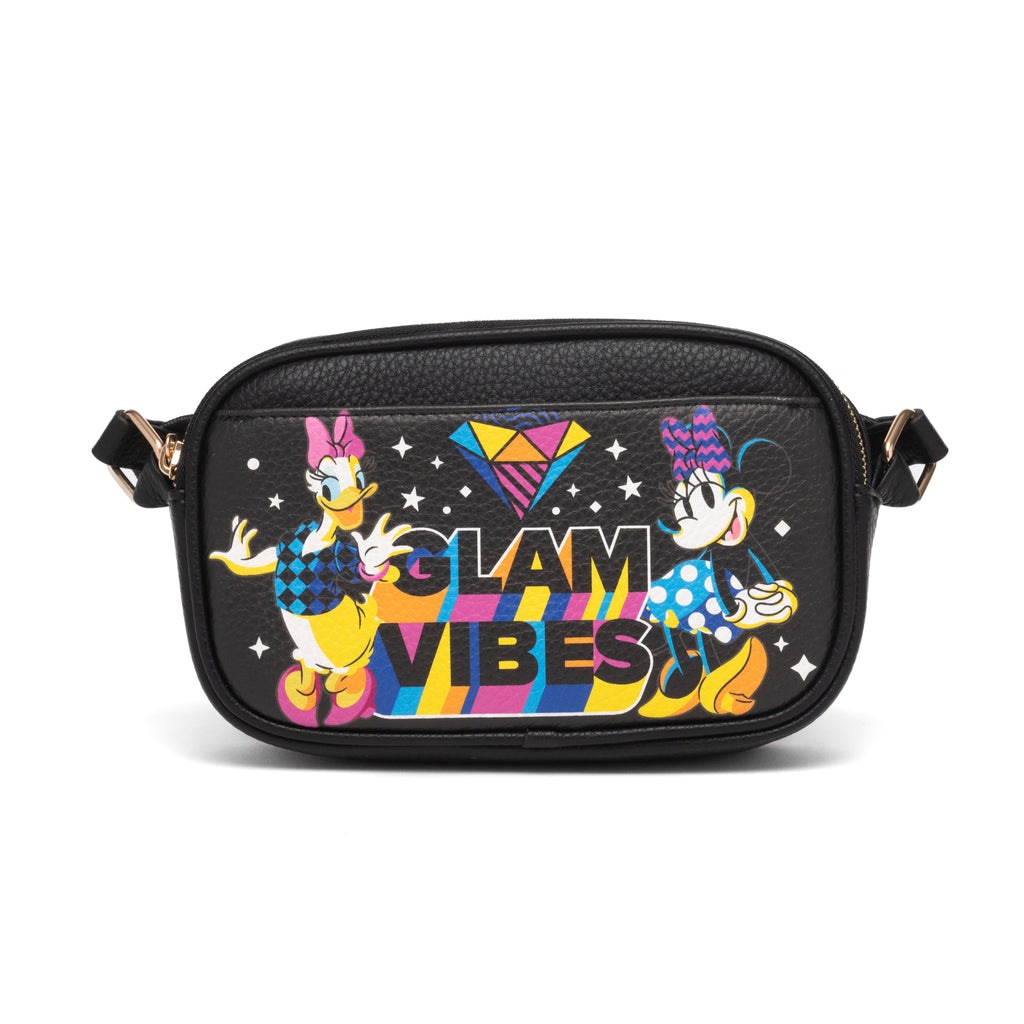 WondaPop Minnie Mouse Glam Double Zipper Crossbody/Shoulder Bag