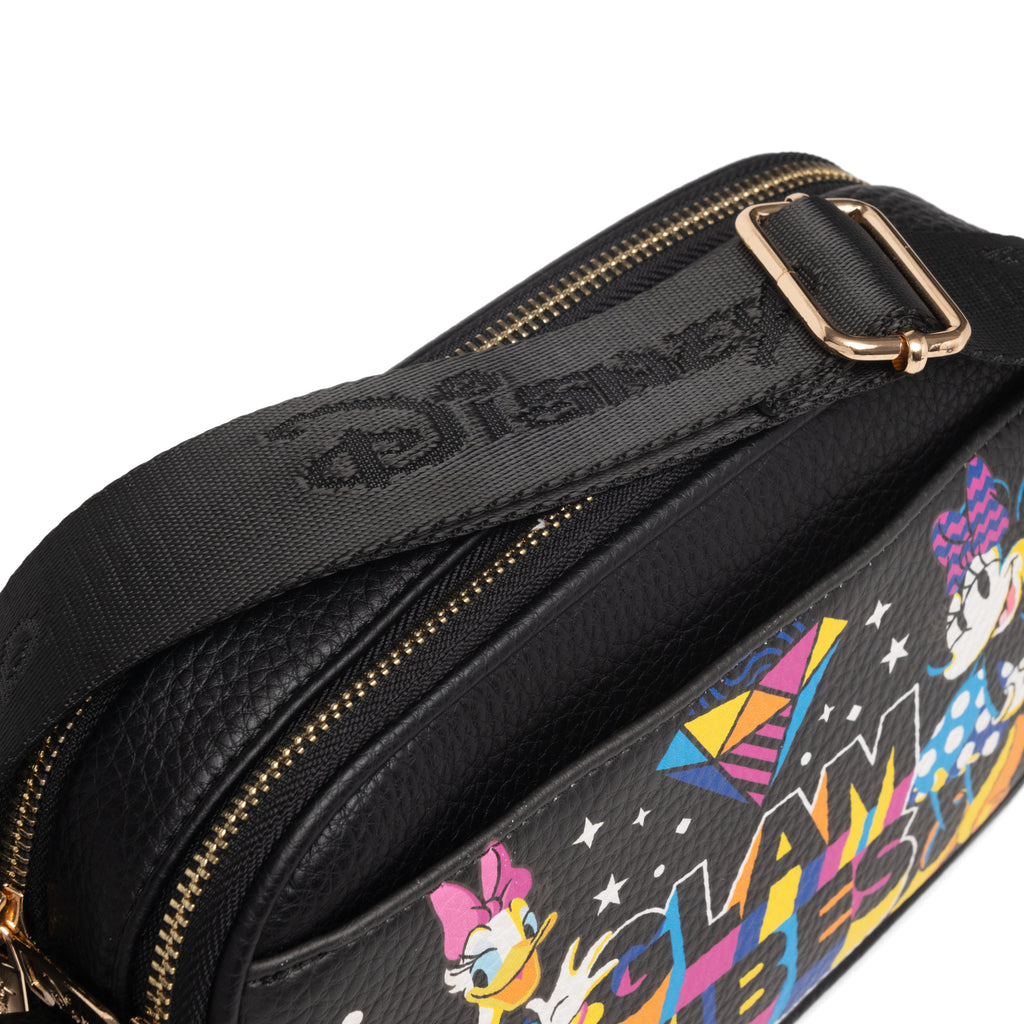 WondaPop Minnie Mouse Glam Double Zipper Crossbody/Shoulder Bag