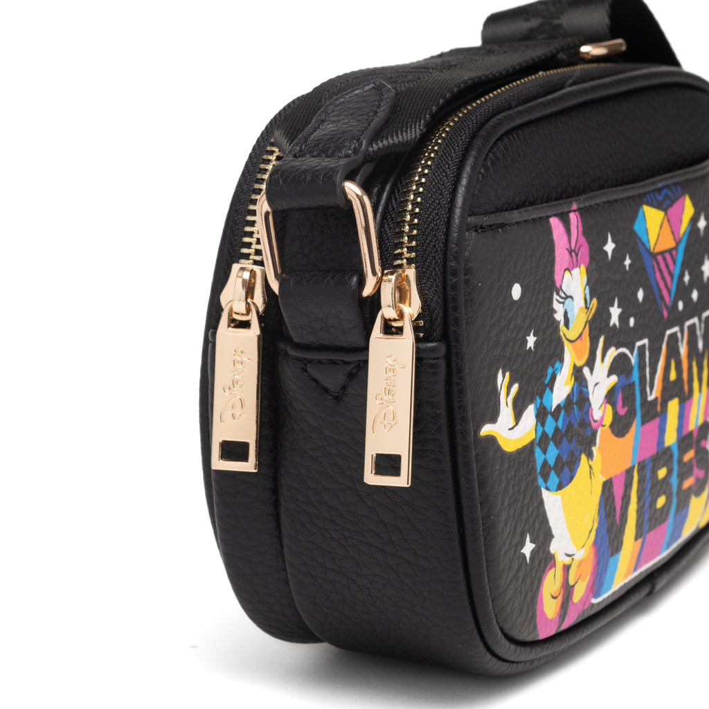WondaPop Minnie Mouse Glam Double Zipper Crossbody/Shoulder Bag